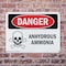 Signmission Anhydrous Ammonia Danger Sign, Plastic, 10in W x 7in L, 2PK OS-2PACK-DS-P-710-L-1028 - alternate 5